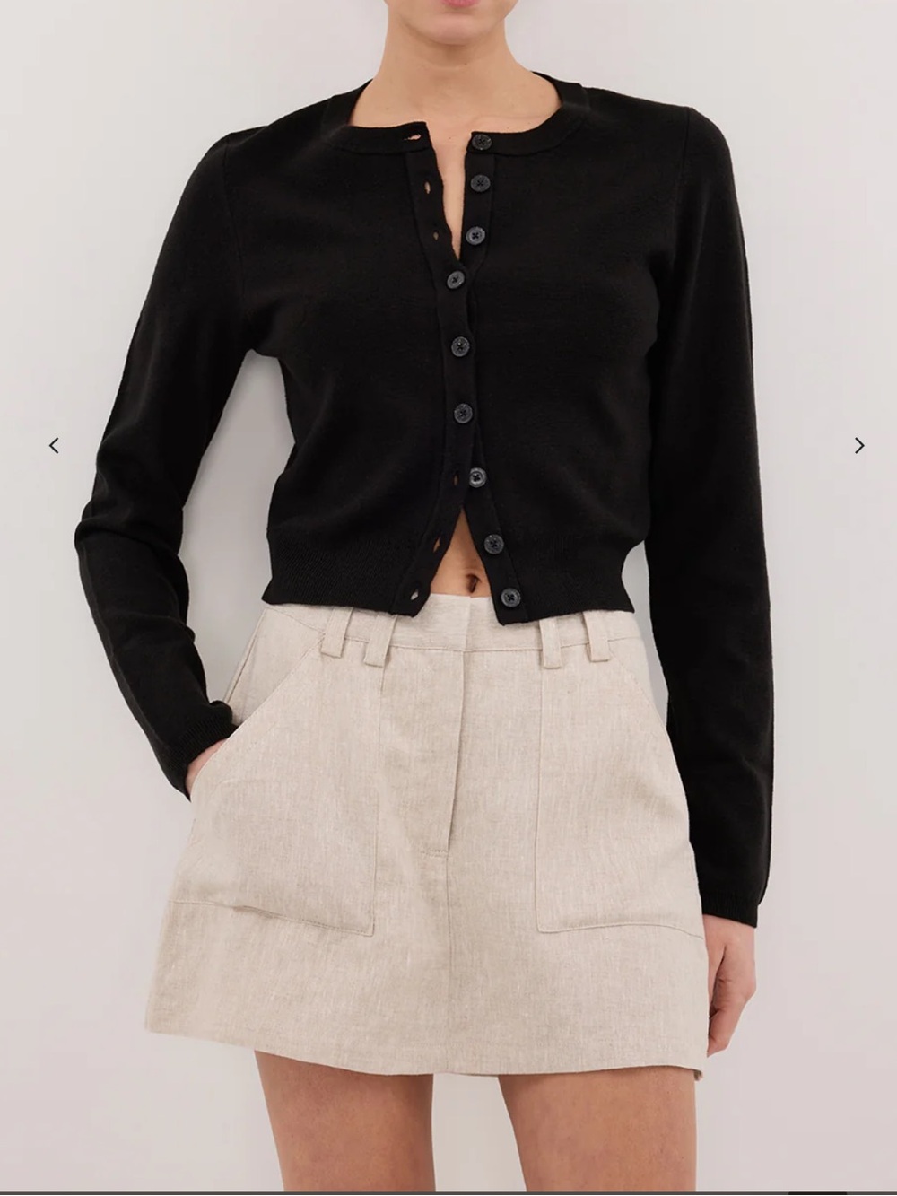 NWT DISSH Linen Eva Skort in Natural Beige